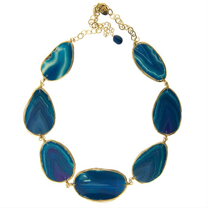 Blue Agate Necklace by Vivre