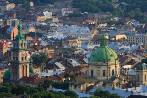 Lviv city view