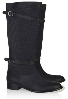 Shannon buckled suede boots