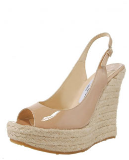 Patent Espadrille Pump
