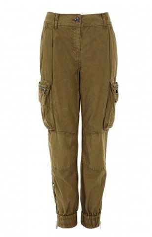Khaki Slim Cropped Cargo Trouser