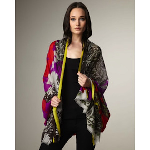 Mixed Abstract Print Stole