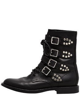 YSL Studded Morcylce $1395 Blk