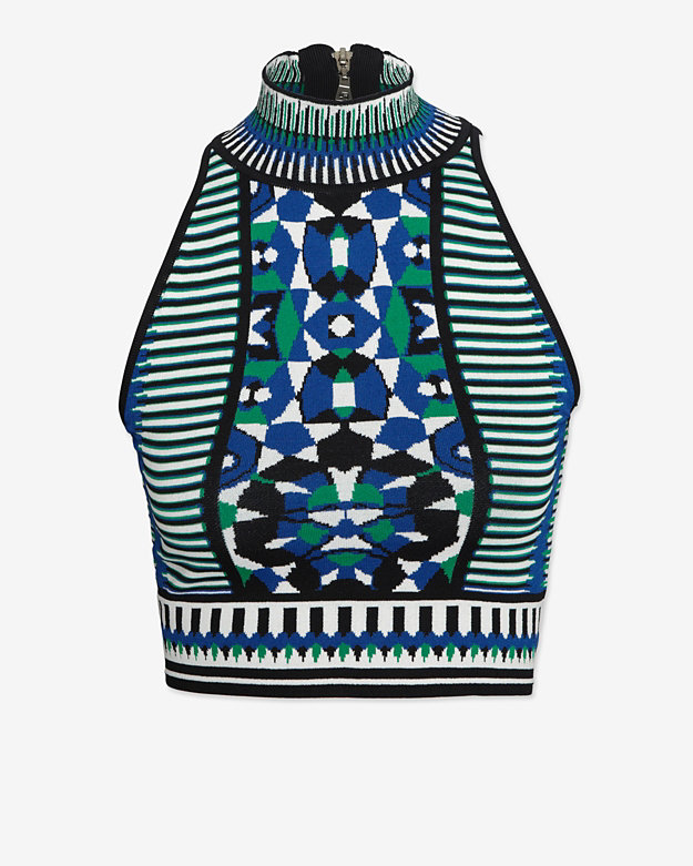 JacquardSleevelessCrop