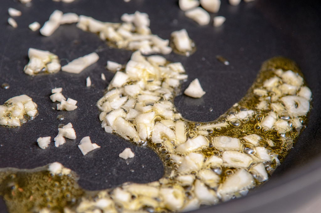Sauted garlic for peri peri sauce