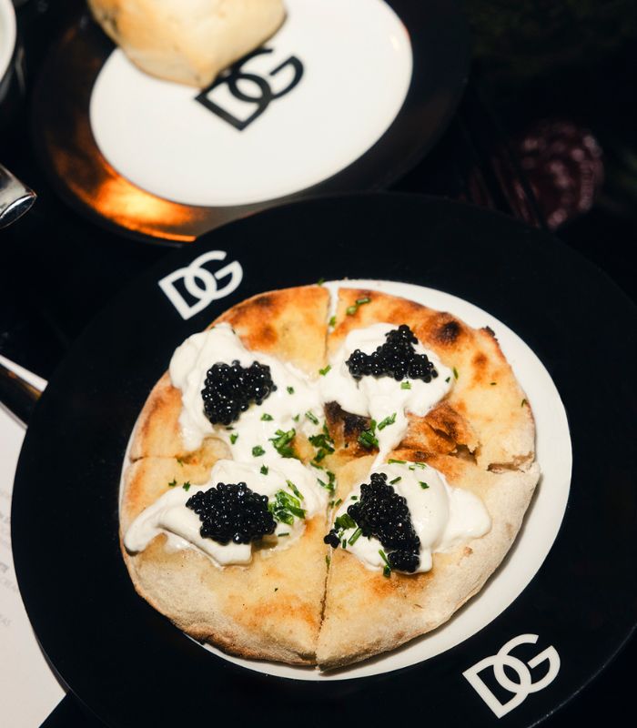Dolce gabbana caviar pizza