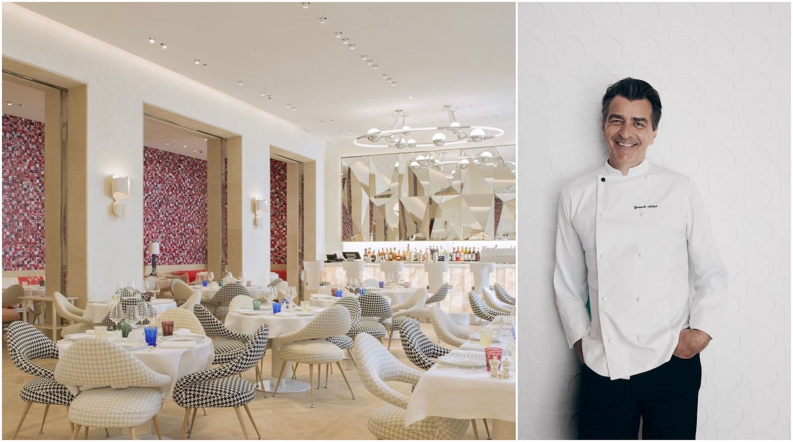 30 Avenue Montaigne, Dior flagship in Paris. Yannick Alleno chef at the on-site restaurants